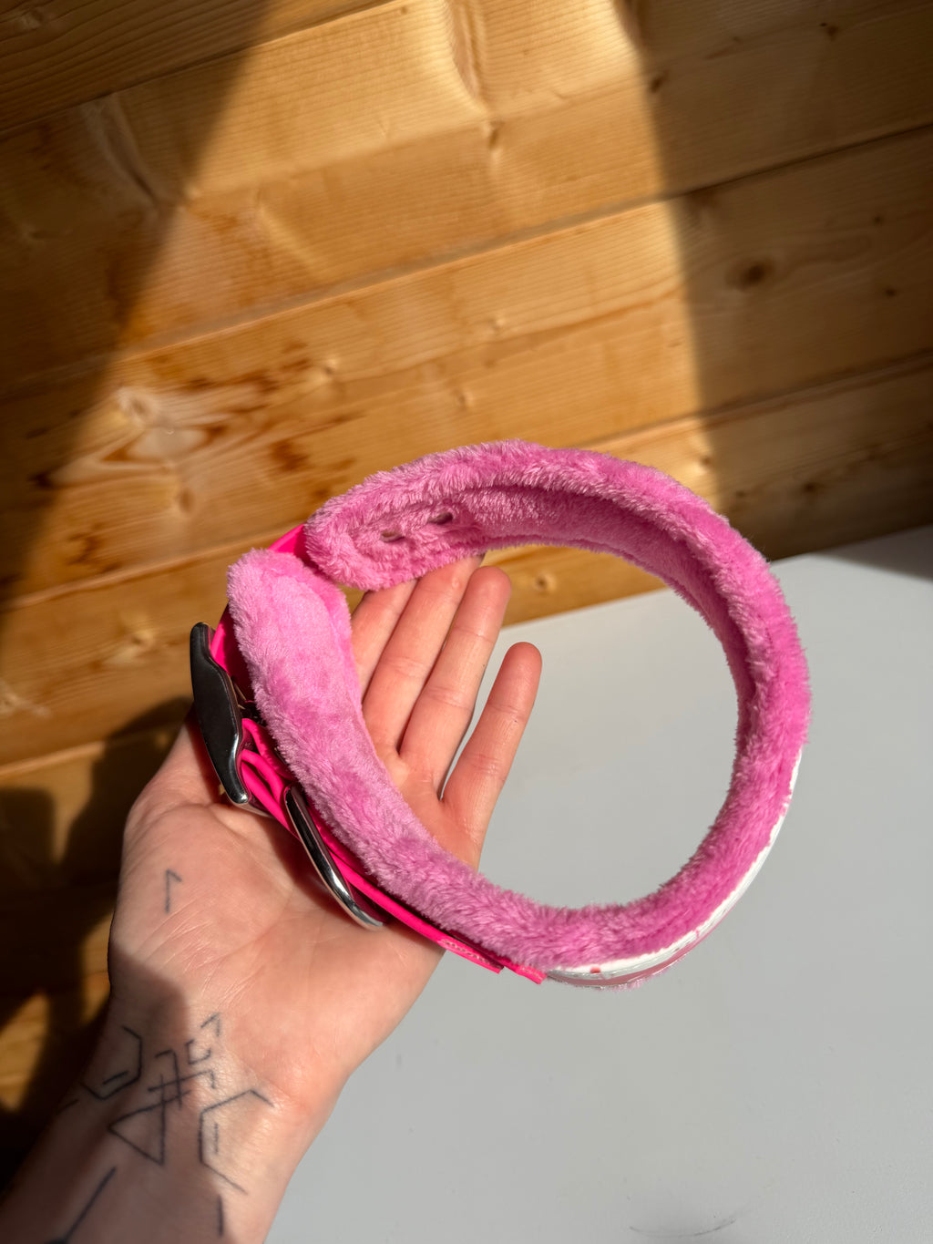Collier imprimé UV lys doublure tissu doux