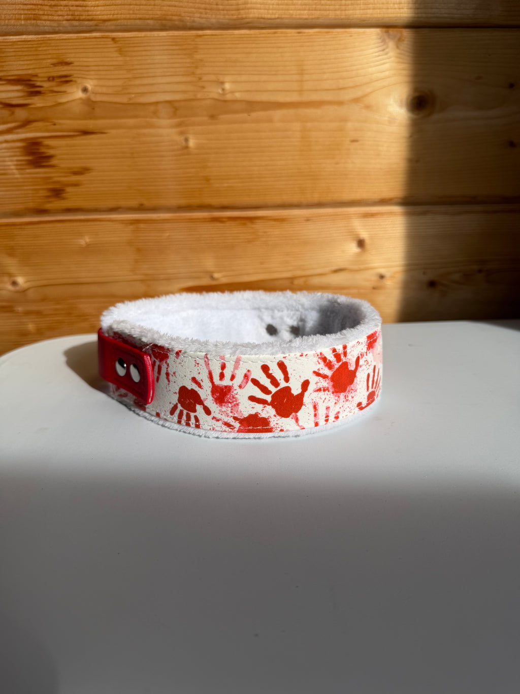 Collier imprimé UV mains avec doublure tissu doux