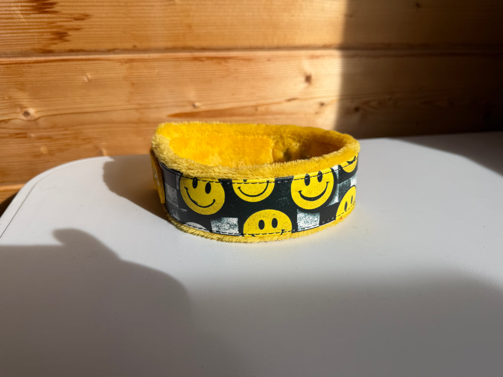 Collier imprimé UV smiley doublure tissu doux