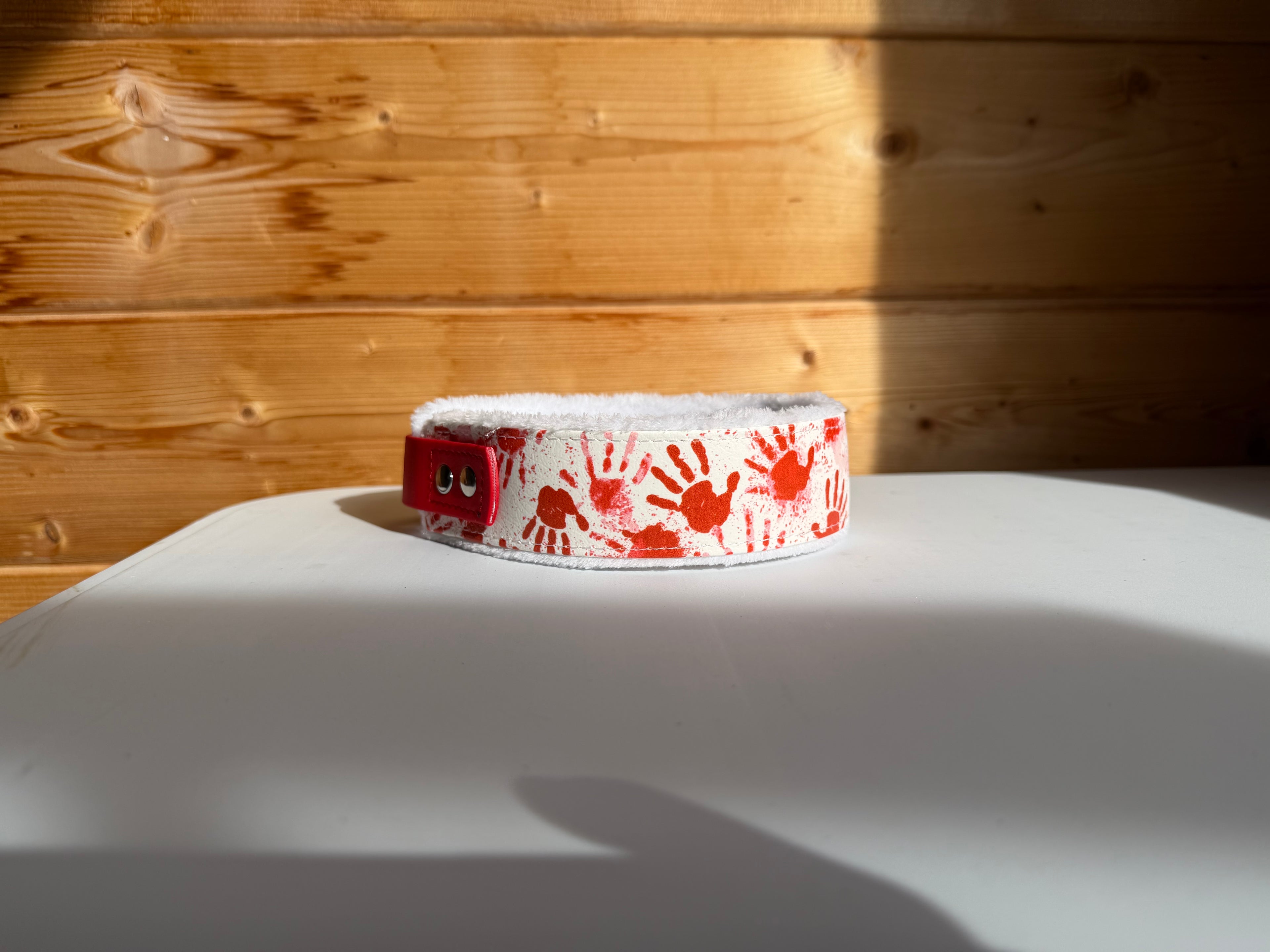 Collier imprimé UV mains avec doublure tissu doux