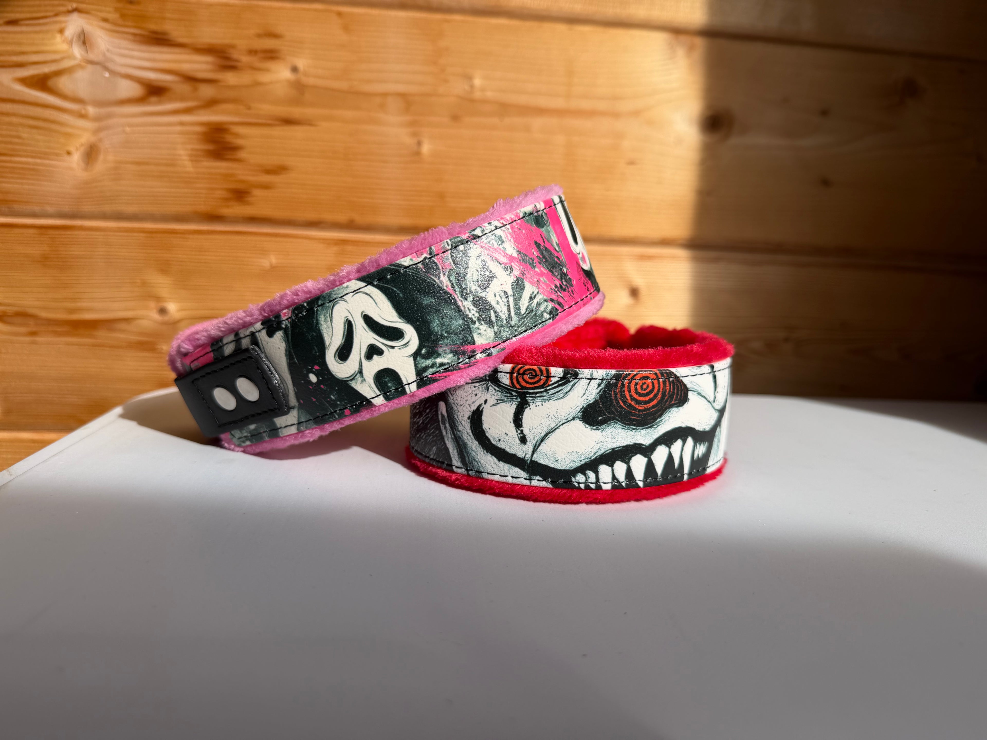 Collier imprimé UV clown avec doublure tissu doux
