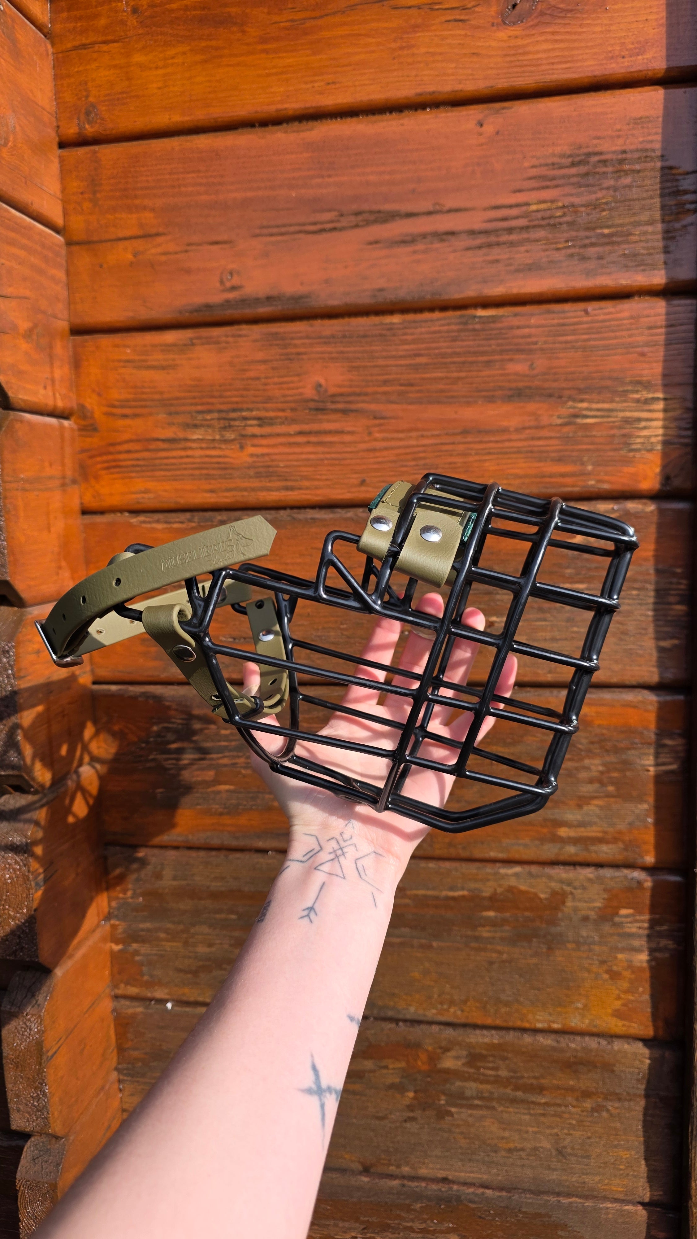 Muselière standard T7 Biothane Olive enduite