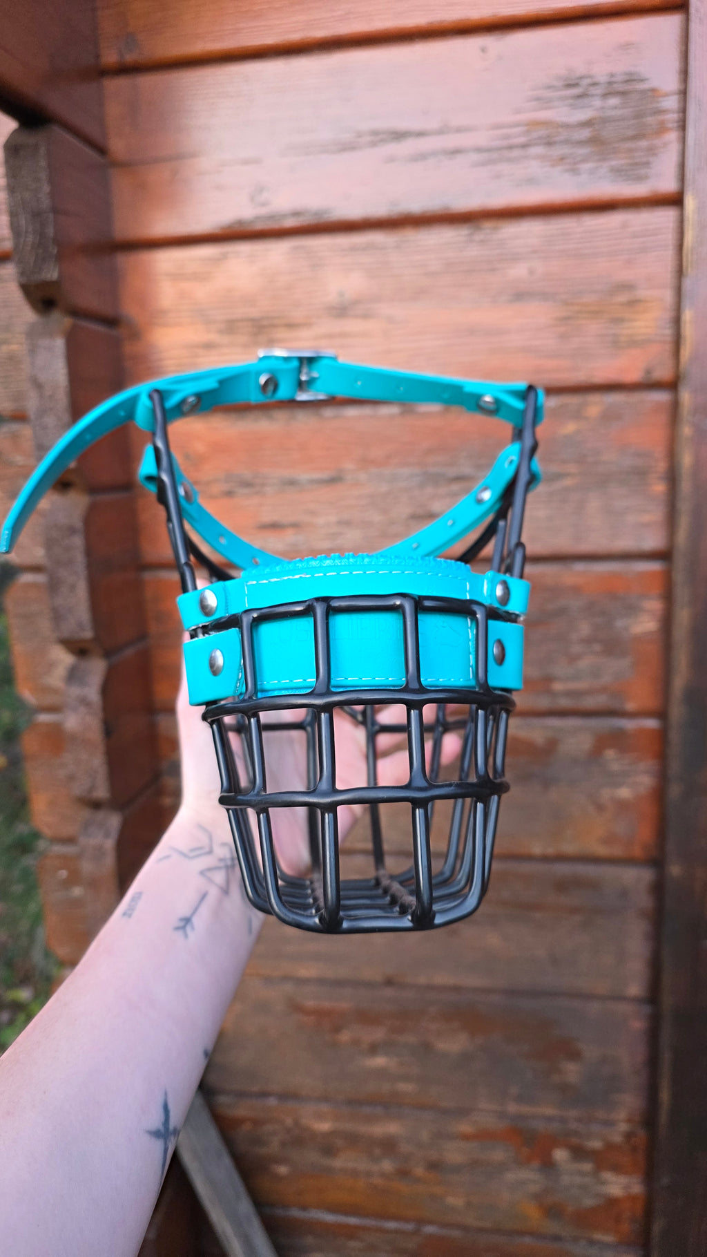 Muselière standard T7 Biothane Teal enduite