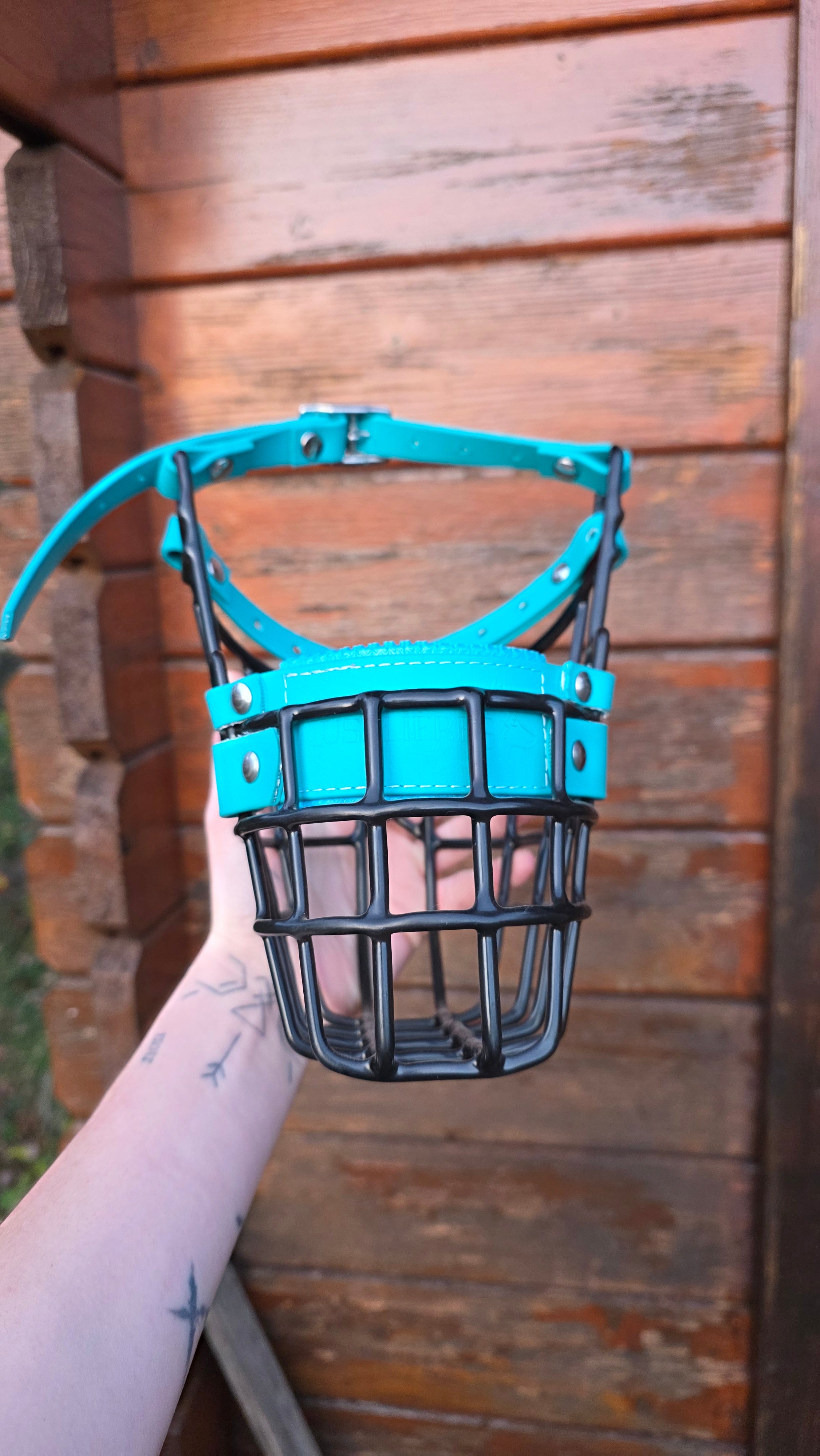 Muselière standard T7 Biothane Teal enduite