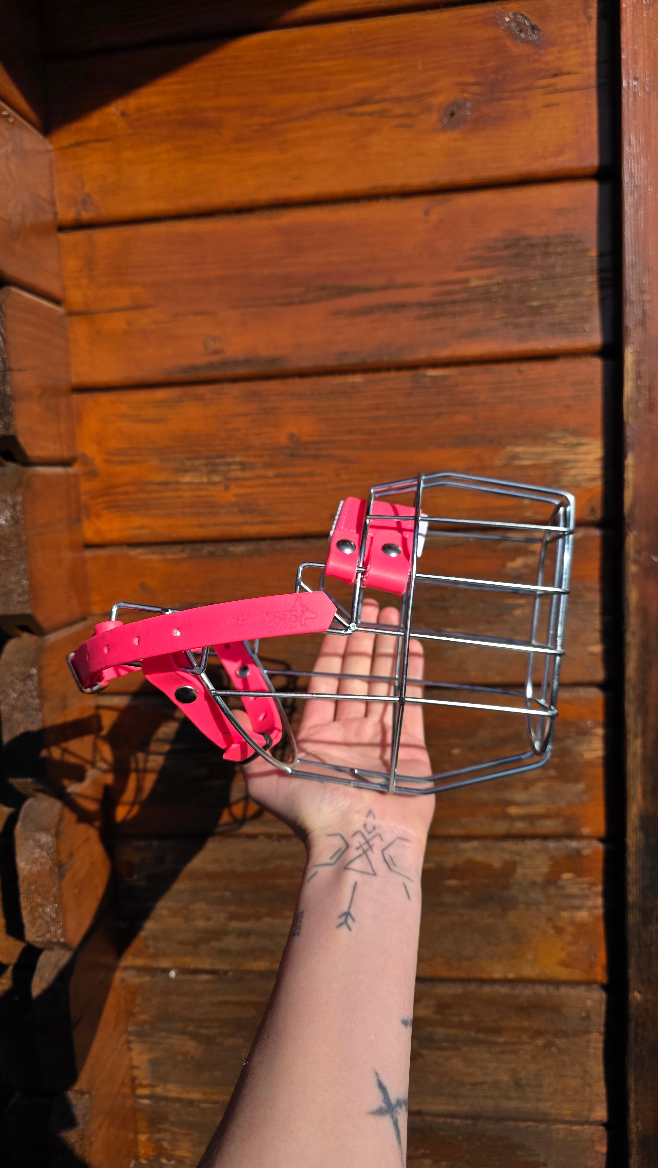 Muselière standard T22 Biothane Rose néon