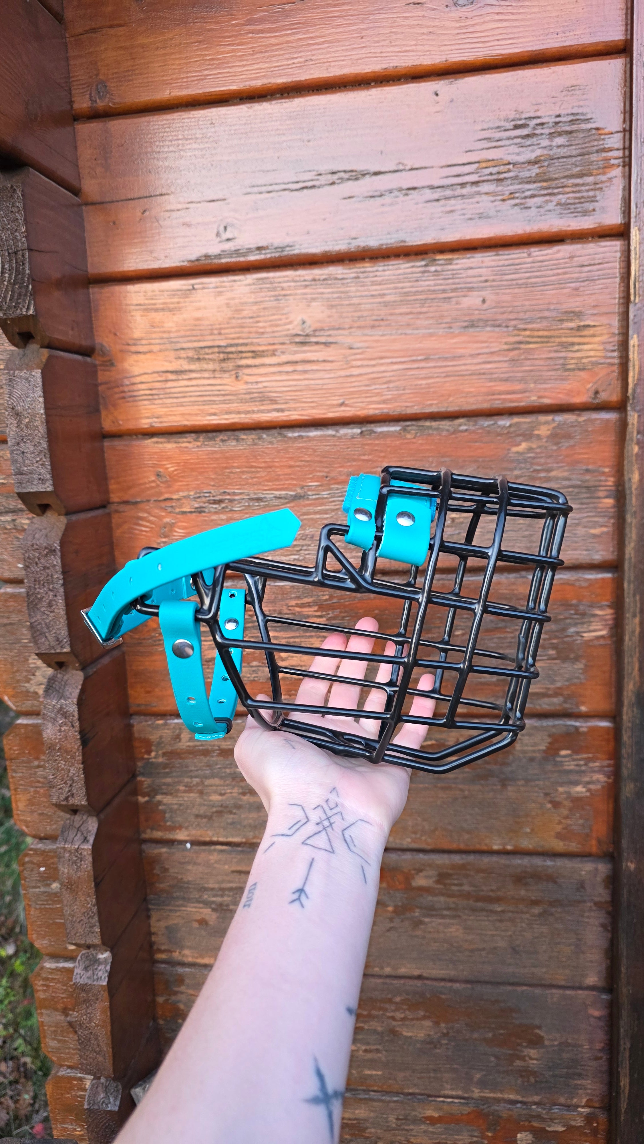 Muselière standard T7 Biothane Teal enduite