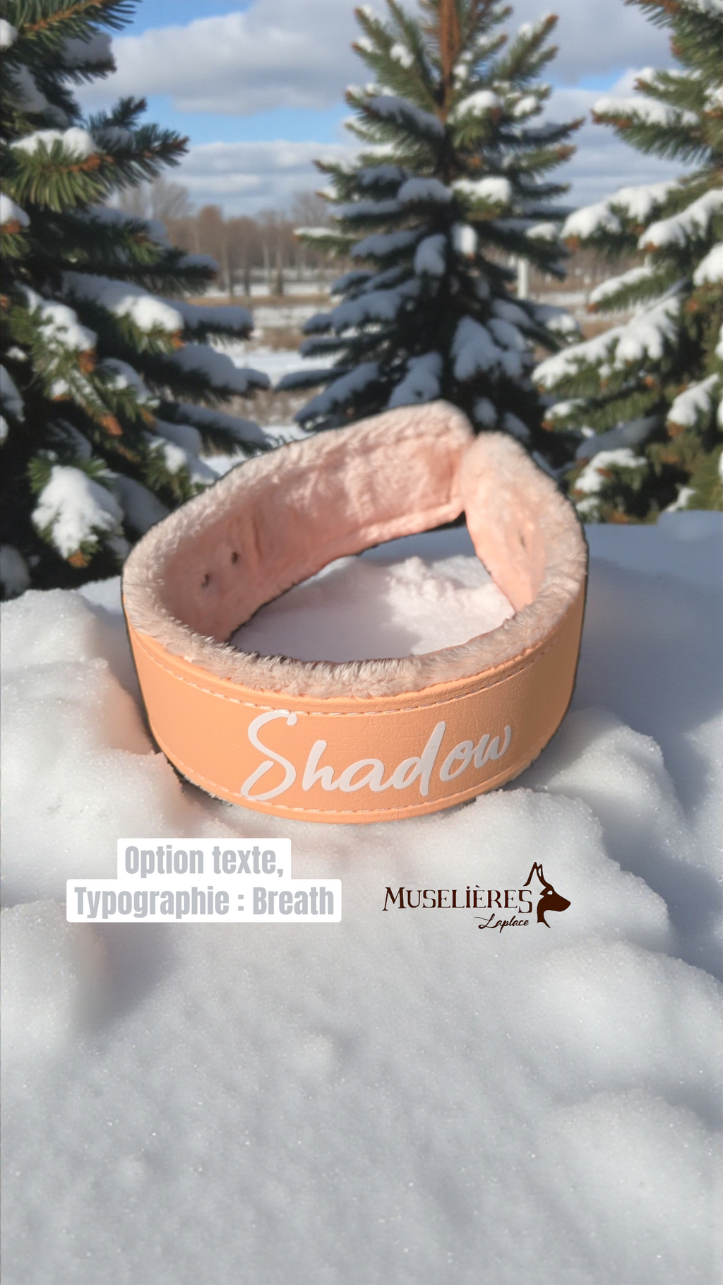 Collier plat avec tissus doux