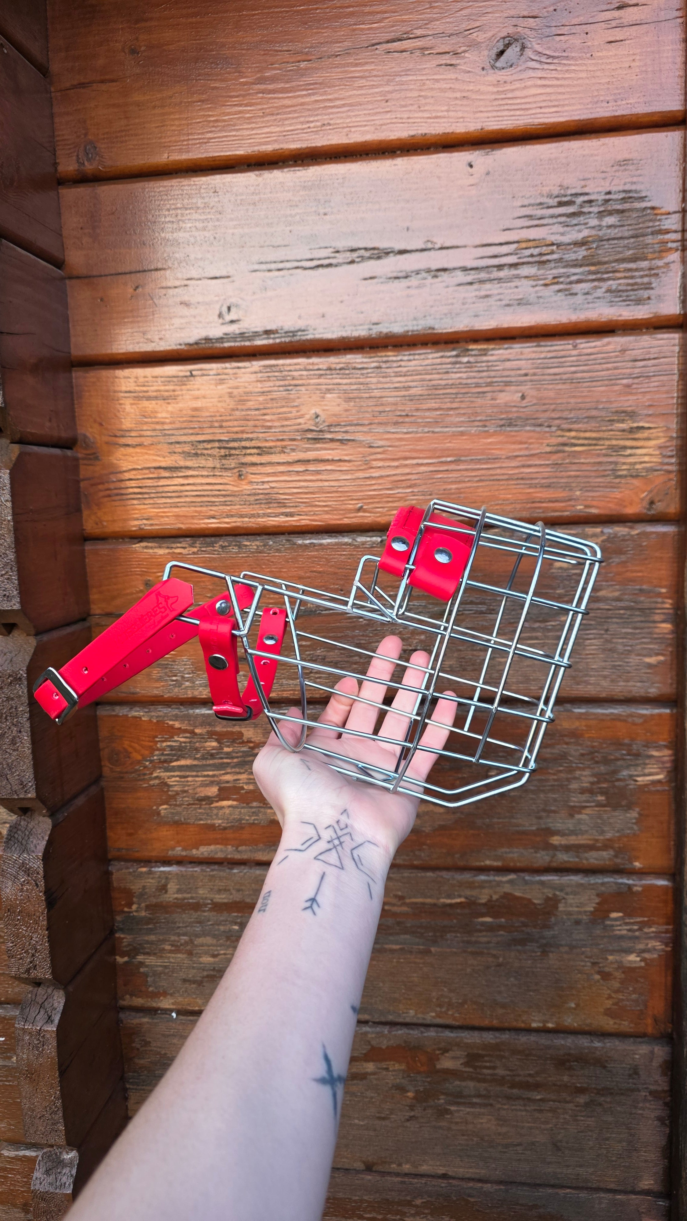 Muselière standard T7 Biothane Rouge