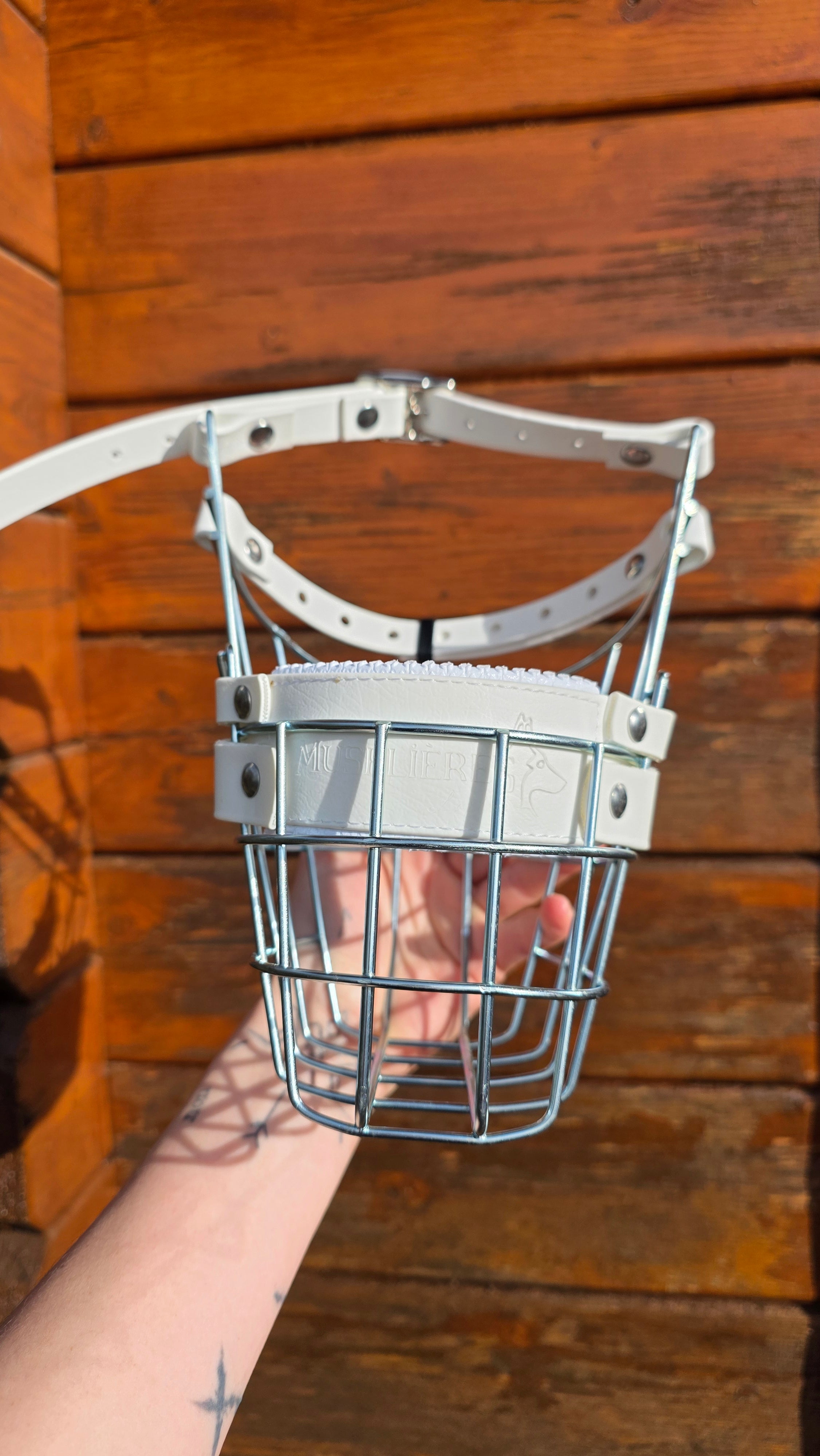 Muselière standard T7 Biothane Blanc