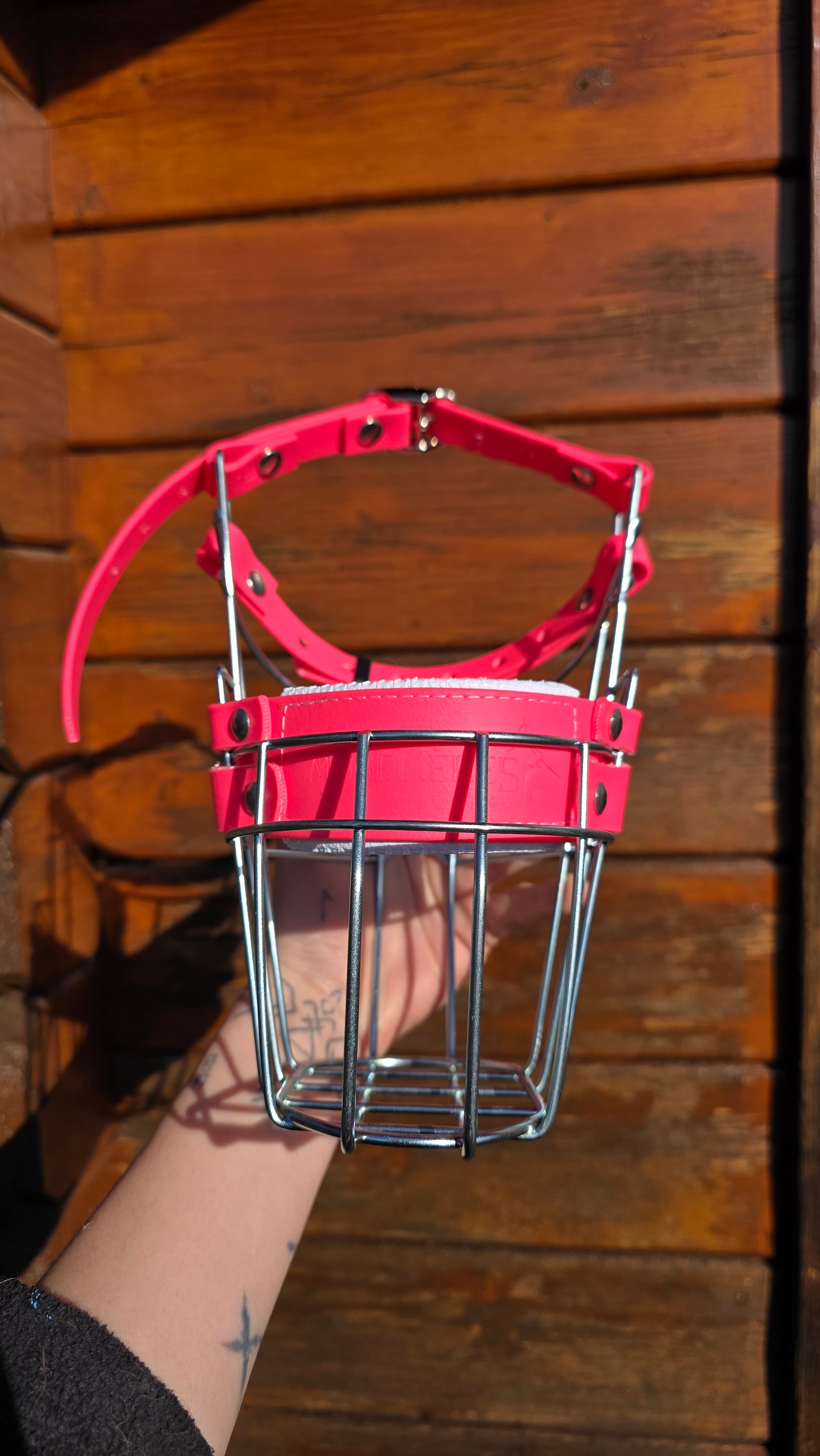 Muselière standard T22 Biothane Rose néon